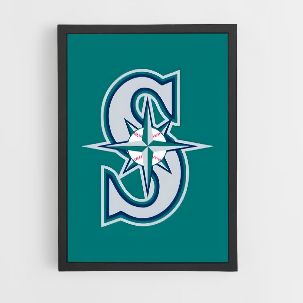 Poster Seattle mariners Pacifique – affiche Baseball (vue 2)